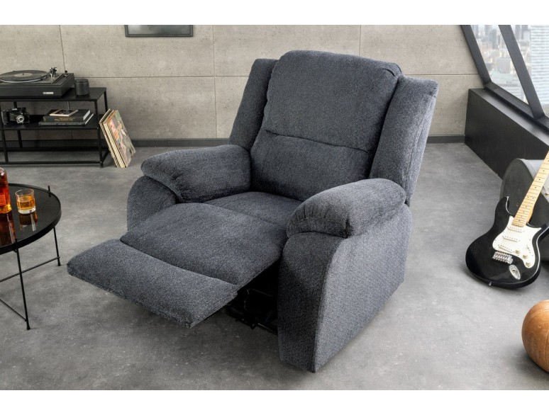 Fauteuil relax cinéma en tissu gris foncé – HOLLYWOOD | Decozzia