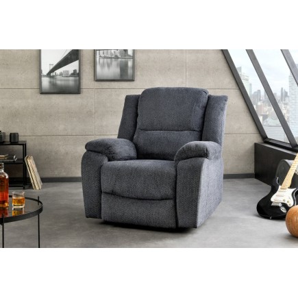 Fauteuil relax cinéma en tissu gris foncé – HOLLYWOOD
