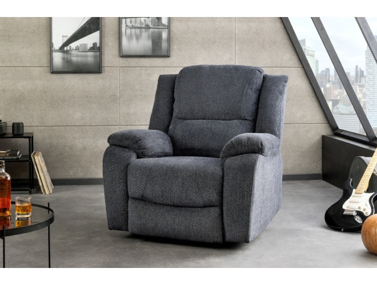 Fauteuil relax cinéma en tissu gris foncé – HOLLYWOOD
