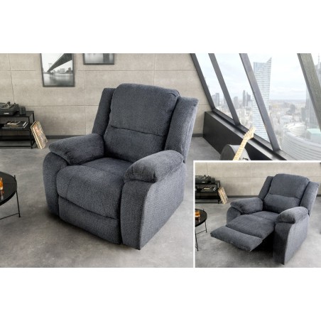 Fauteuil relax cinéma en tissu gris foncé – HOLLYWOOD | Decozzia