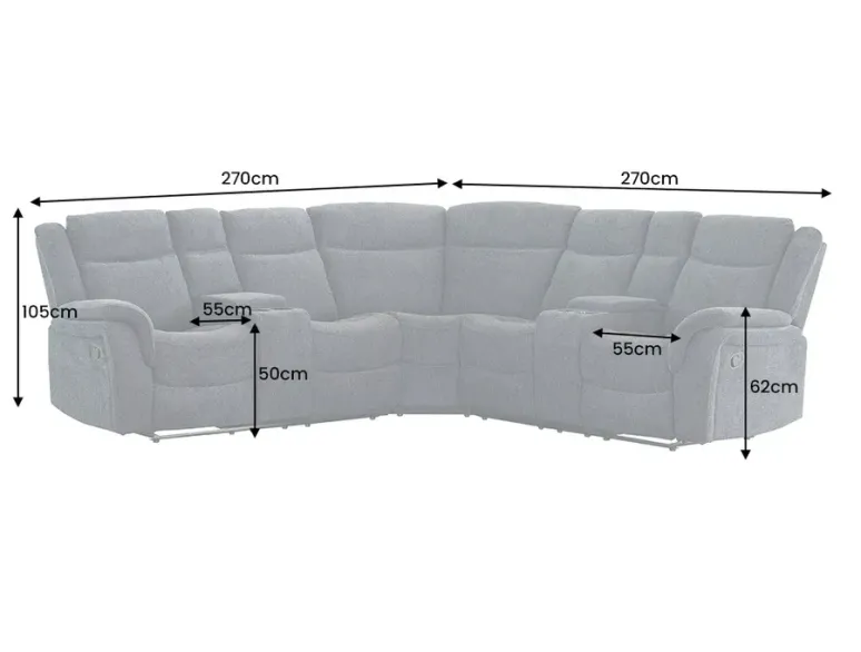 Canapé cinéma 5 places en tissu gris foncé – HOLLYWOOD | Decozzia