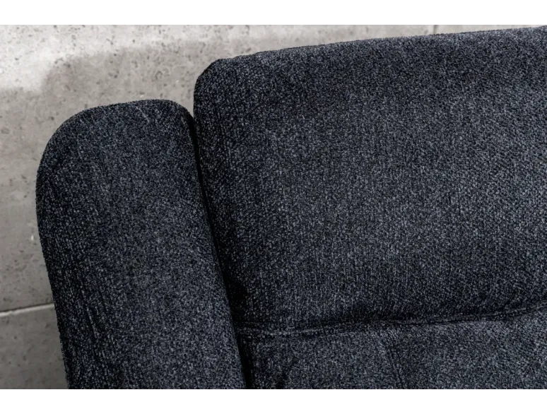 Canapé cinéma 5 places en tissu gris foncé – HOLLYWOOD | Decozzia