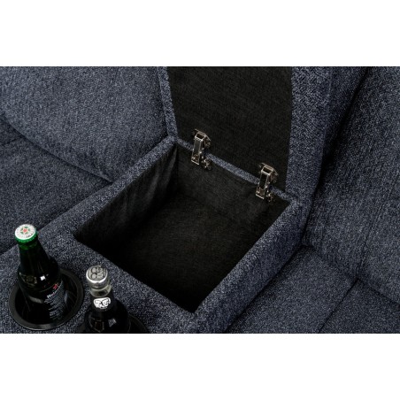 Canapé cinéma 5 places en tissu gris foncé – HOLLYWOOD | Decozzia