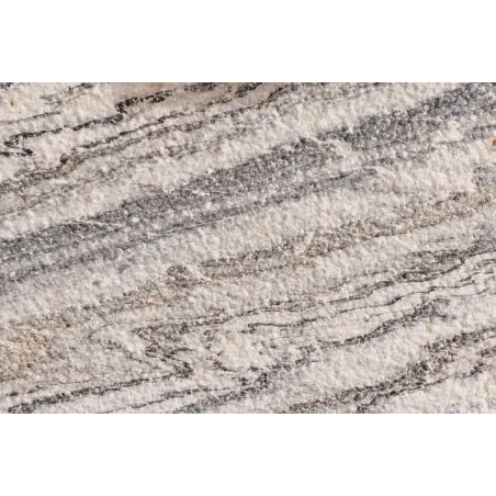 Meuble TV suspendu 160 cm en bois d'acacia – façade aspect pierre | Décozzia