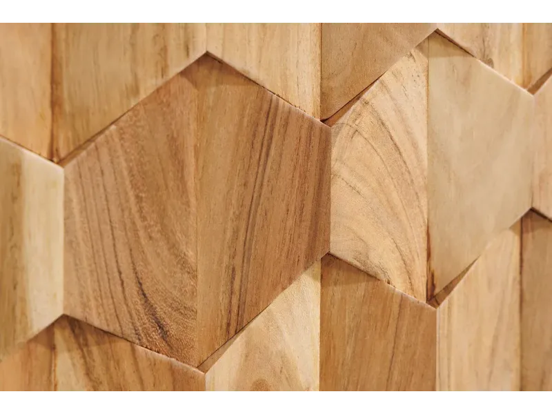 Meuble TV 160 cm en bois d'acacia naturel – MYSTIC LIVING | Décozzia
