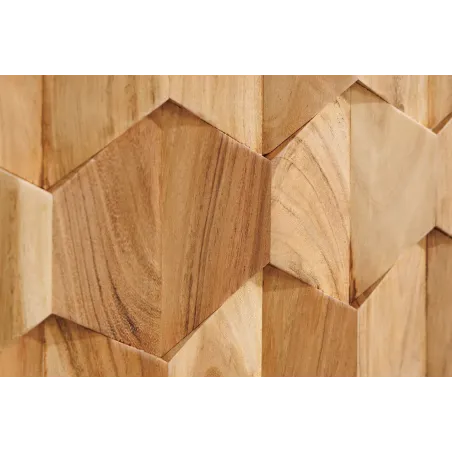 Meuble TV suspendu 160 cm bois d'acacia – meuble TV mural design | Décozzia