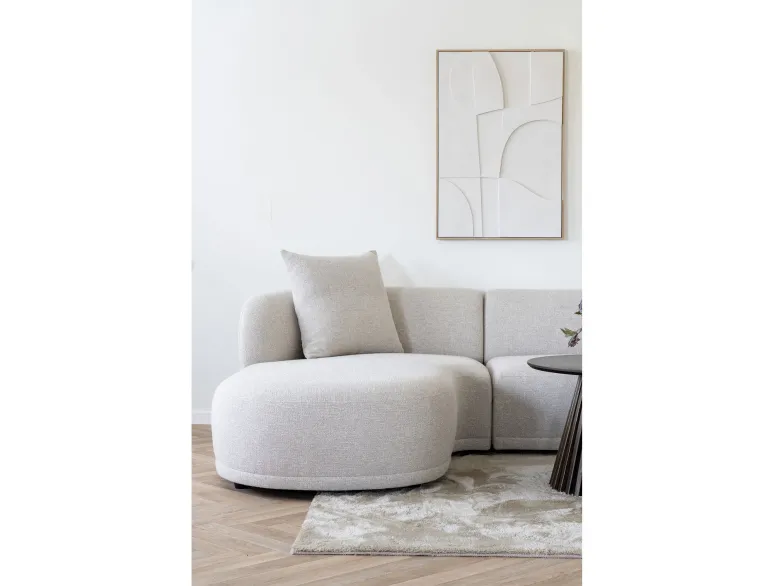 Canapé lounge beige tissu moderne 294 cm | Kingston