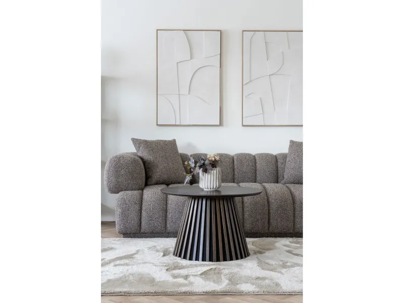 Canapé droit AURORA 226 cm marron – 2 coussins confortables