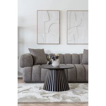 Canapé droit AURORA 226 cm marron – 2 coussins confortables