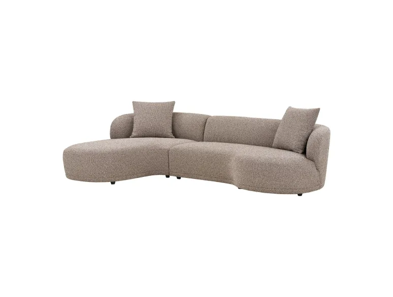 Canapé d'angle KINGSTON marron 294 cm – angle gauche moderne