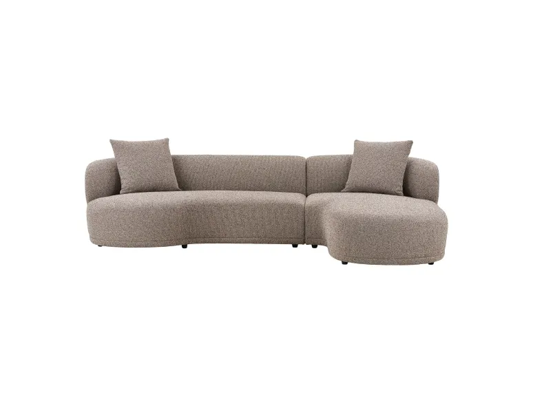 Canapé d'angle lounge KINGSTON marron 294 cm – moderne