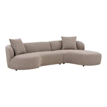 Canapé d'angle lounge KINGSTON marron 294 cm – moderne