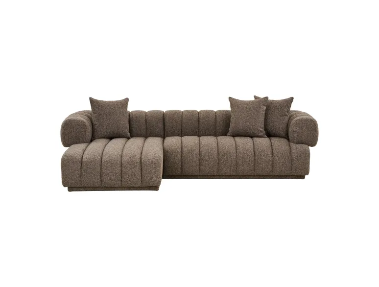 Canapé d'angle lounge AURORA marron 293 cm – angle gauche