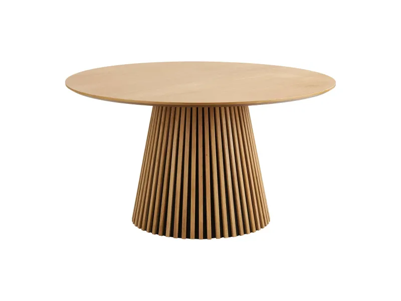 Table ronde bois Ø140 cm OSAKA – table à manger ronde chêne naturel