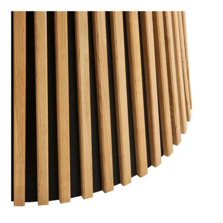 Table à manger ronde OSAKA 140 cm en placage chêne naturel – Moderne et conviviale