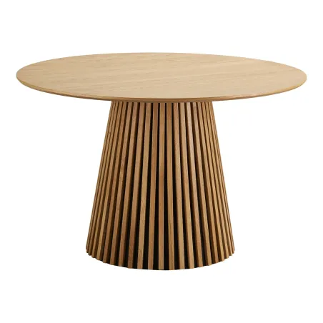 Table à manger ronde OSAKA Ø120 cm en placage chêne naturel
