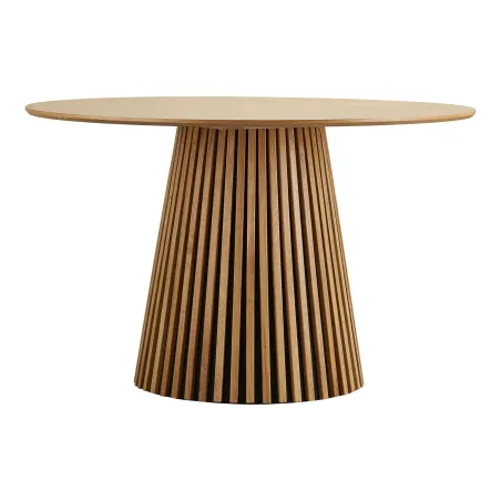 Table à manger ronde OSAKA Ø120 cm en placage chêne naturel