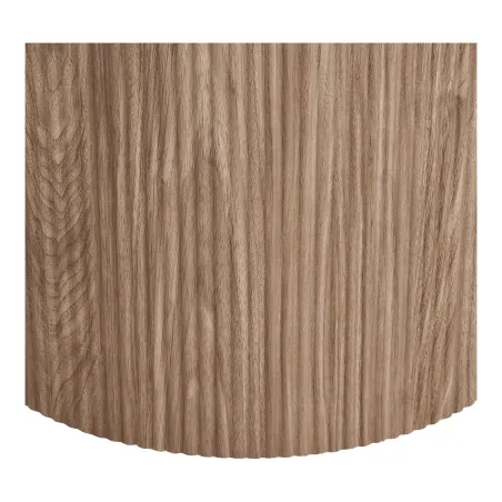 Table à manger ovale ATHÈNES 210 cm en céramique blanche et bois brun