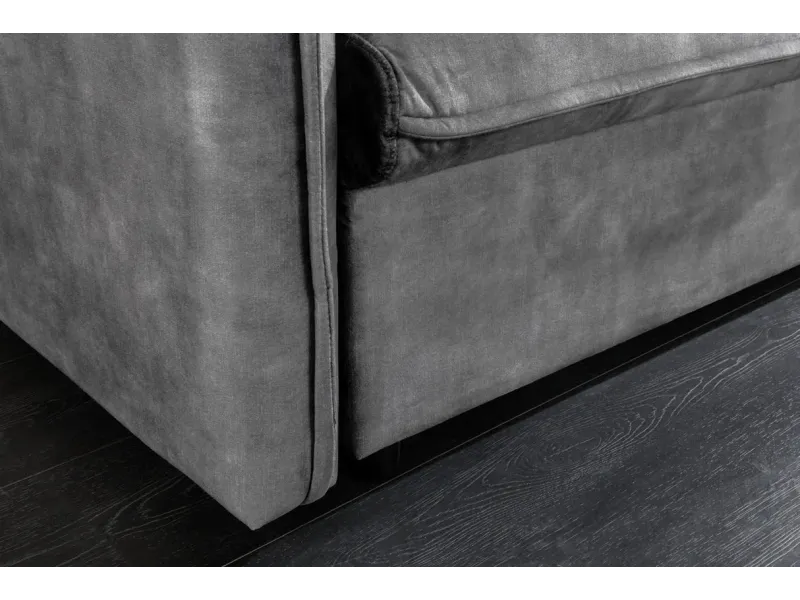 Canapé convertible 3 places velours avec rangement – canapé lit design | Decozzia