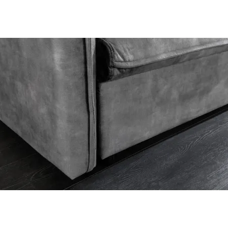 Canapé convertible 3 places velours avec rangement – canapé lit design | Decozzia
