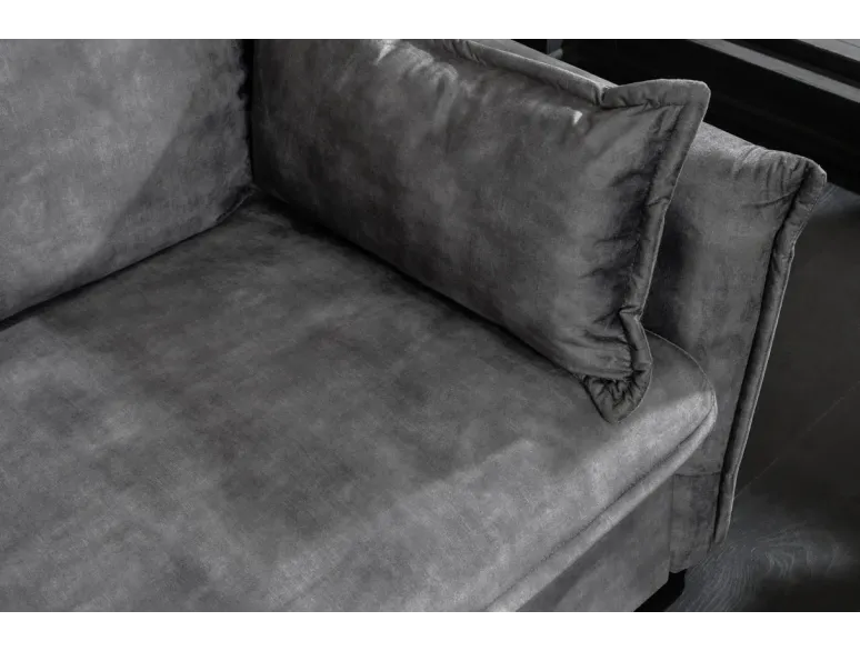 Canapé-lit velours moderne 3 places 215 cm | Decozzia