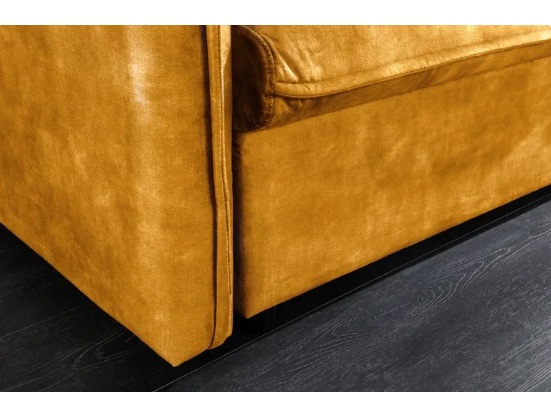 Canapé-lit velours moderne 3 places 215 cm | Decozzia