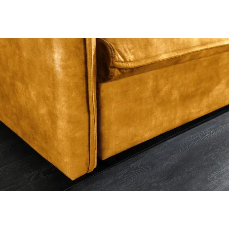 Canapé convertible 3 places velours avec rangement – canapé lit design | Decozzia
