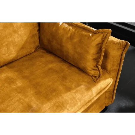 Canapé convertible 3 places velours avec rangement – canapé lit design | Decozzia