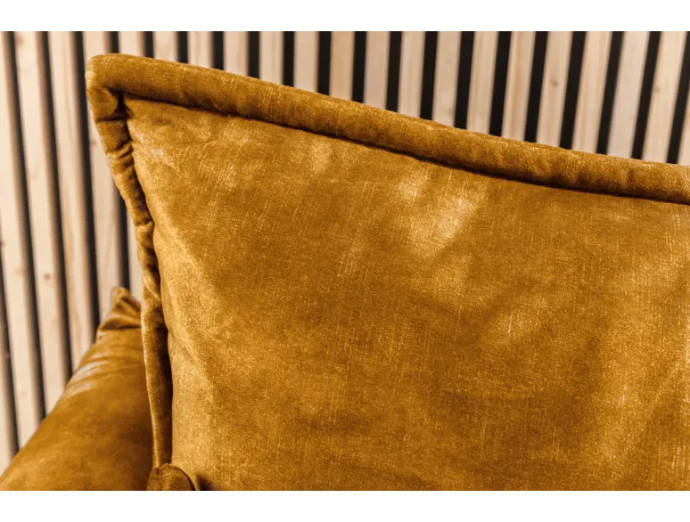 Canapé-lit velours moderne 3 places 215 cm | Decozzia