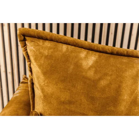 Canapé convertible 3 places velours avec rangement – canapé lit design | Decozzia