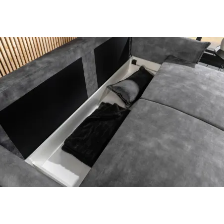 Canapé-lit velours moderne 3 places 215 cm | Decozzia