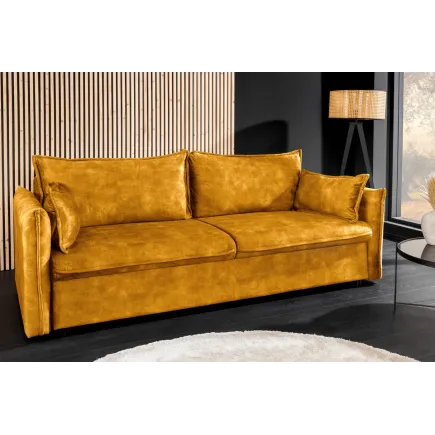 Canapé-lit en velours moderne 3 places 215 cm