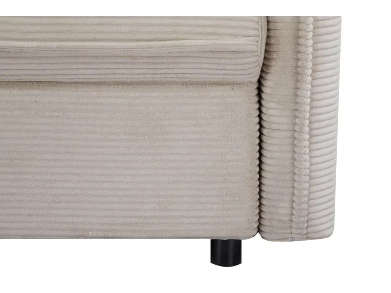 Canapé convertible 3 places beige avec rangement – canapé lit moderne | Decozzia