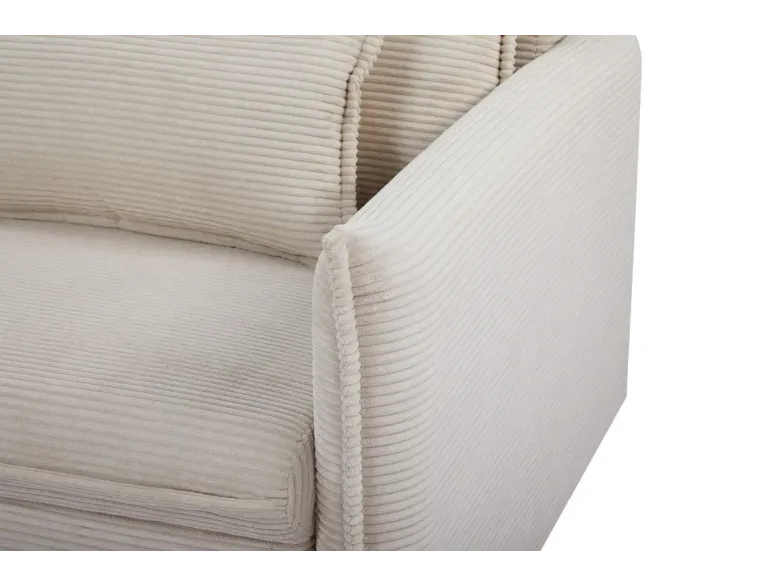 Canapé-lit velours côtelé moderne 3 places 215 cm | Decozzia