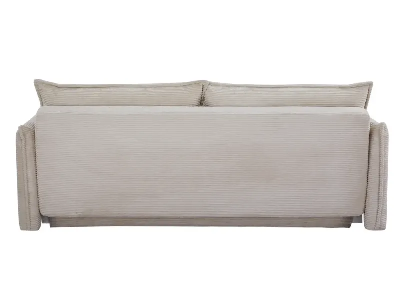 Canapé convertible 3 places beige avec rangement – canapé lit moderne | Decozzia