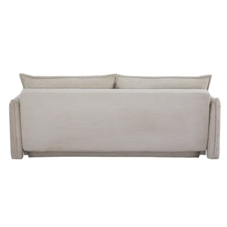 Canapé convertible 3 places beige avec rangement – canapé lit moderne | Decozzia
