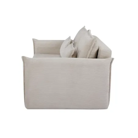 Canapé convertible 3 places beige avec rangement – canapé lit moderne | Decozzia