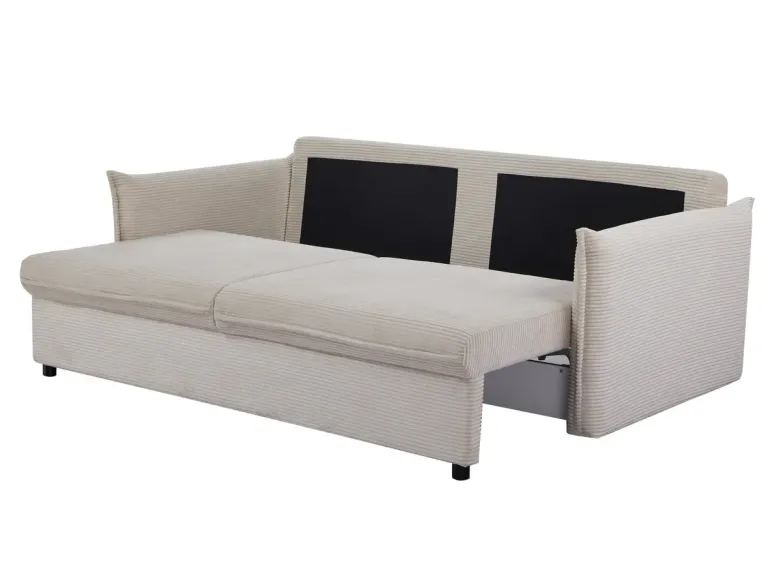 Canapé-lit velours côtelé moderne 3 places 215 cm | Decozzia