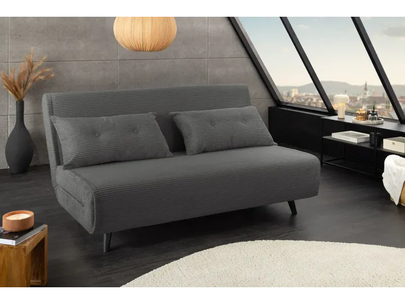 Fauteuil-lit velours côtelé multifonction 140 cm | Decozzia