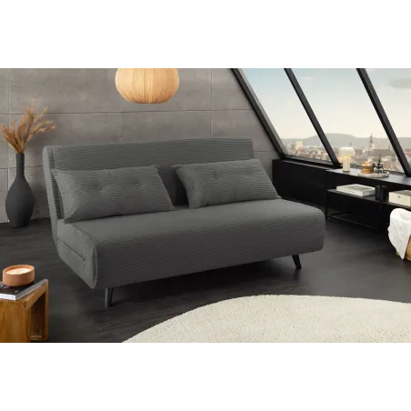 Fauteuil-lit velours côtelé multifonction 140 cm | Decozzia