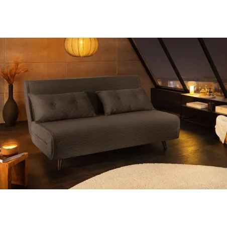 Fauteuil-lit velours côtelé multifonction 140 cm | Decozzia