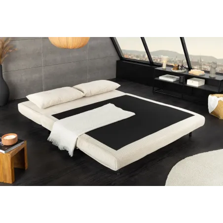 Fauteuil-lit velours côtelé multifonction 140 cm | Decozzia