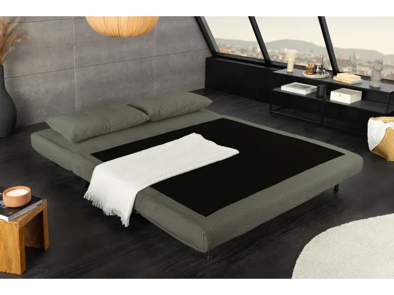 Fauteuil-lit velours côtelé multifonction 140 cm | Decozzia