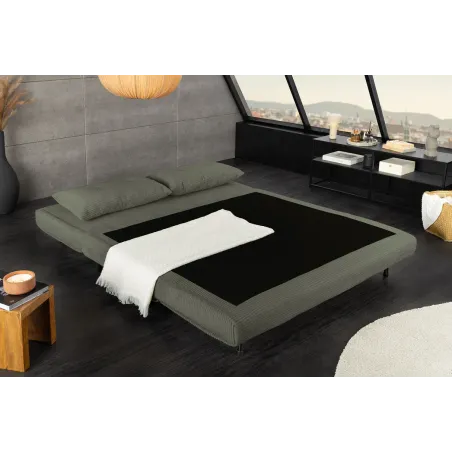 Fauteuil-lit velours côtelé multifonction 140 cm | Decozzia