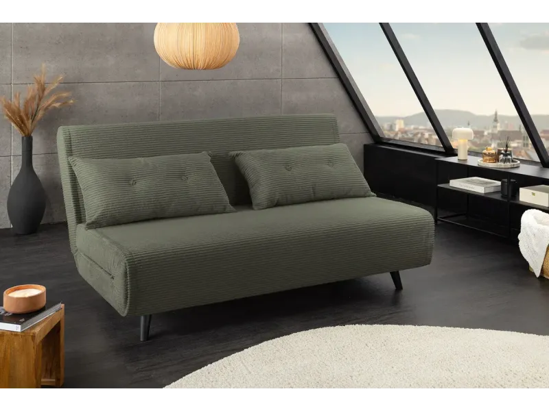 Fauteuil-lit en velours côtelé multifonction 140 cm