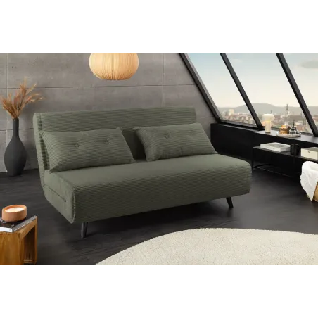 Fauteuil-lit en velours côtelé multifonction 140 cm