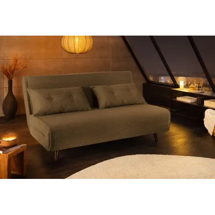 Fauteuil-lit en velours côtelé multifonction 140 cm 2