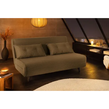 Fauteuil-lit velours côtelé multifonction 140 cm | Decozzia