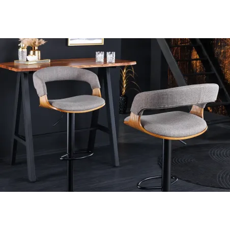 Tabouret de bar pivotant tissu moderne 64–85 cm | Decozzia