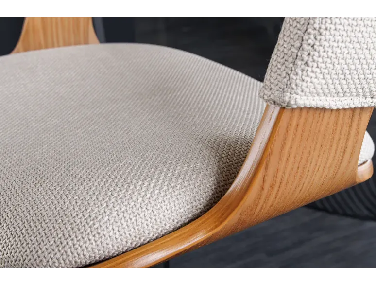 Tabouret de bar pivotant tissu moderne 64–85 cm | Decozzia